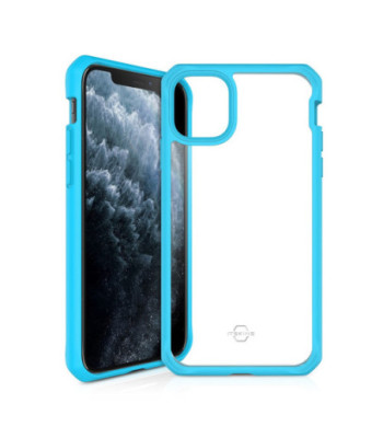 ITSKINS HYBRID SOLID cover til iPhone 11 Pro Max / XS Max®. Blå og gennemsigtig