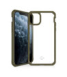 ITSKINS HYBRID SOLID cover til iPhone 11 Pro Max / XS Max®. Olivengrøn og gennemsigtig