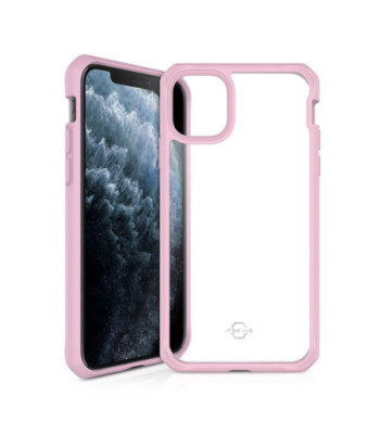 ITSKINS HYBRID SOLID cover til iPhone 11 Pro Max / XS Max®. Lyserød og gennemsigtig