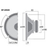 8´´ højttaler - SP-205/8 MONACOR