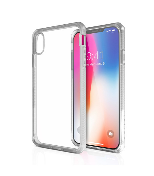 ITSKINS HYBRID FROST cover til iPhone XS Max®. Gennemsigtig ITSKINS HYBRID FROST cover til iPhone XS Max®. Gennemsigtig