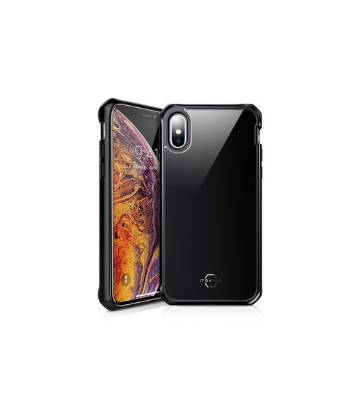 ITSKINS HYBRID GLASS cover til iPhone XS Max®. Sort ITSKINS HYBRID GLASS cover til iPhone XS Max®. Sort