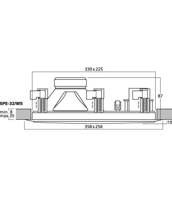HiFi indbygningshøjttaler - SPE-32/WS MONACOR