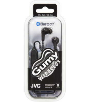JVC trådløse in-ear høretelefoner med fjernbetjening og mikrofon. Sort