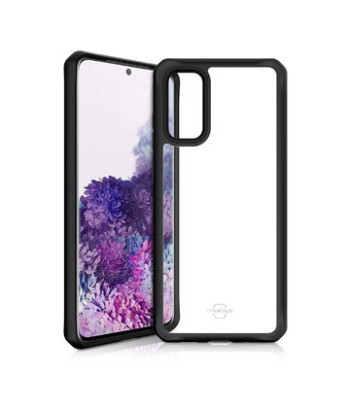 ITSKINS HYBRID SOLID cover til Samsung Galaxy S20 4G / 5G®. Sort og gennemsigtig