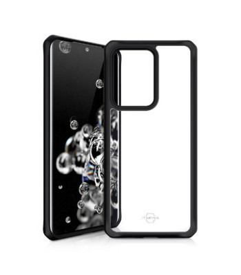 ITSKINS HYBRID SOLID cover til Samsung Galaxy S20 Ultra 4G / 5G®. Sort og gennemsigtig