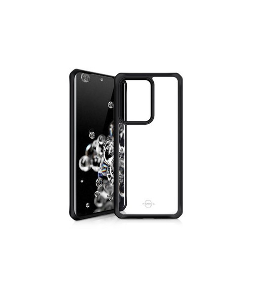 ITSKINS HYBRID SOLID cover til Samsung Galaxy S20 Ultra 4G / 5G®. Sort og gennemsigtig