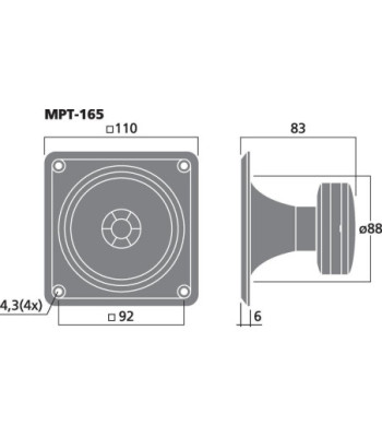 Piezohorn - MPT-165 Monacor
