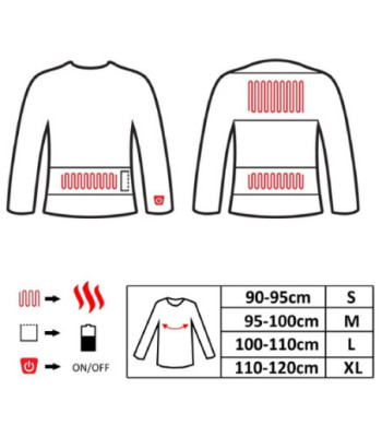 Glovii opvarmet bluse M. Sort