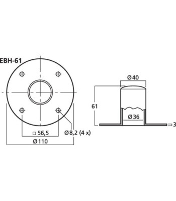 Stativbeslag - EBH-61 Monacor