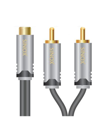 Sinox SHD Phono adapter. 0,2m. Sort