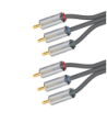 Sinox SHD phono kabel. 1,5m. Grå/Sort