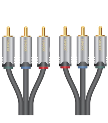 Sinox SHD phono kabel. 1,5m. Grå/Sort