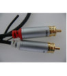 Sinox Phono kabel. 1,5m. Sort