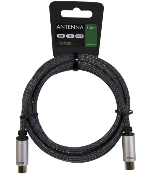 Sinox antennekabel. 3m. Sort M. Sinox antennekabel. 3m. Sort M.