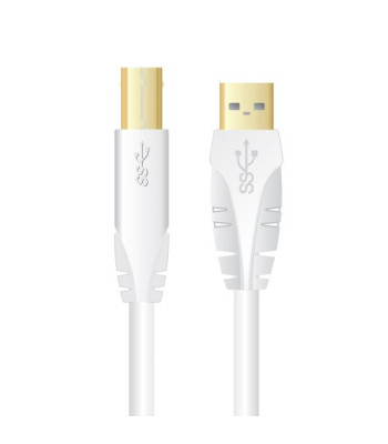 Sinox USB 3.0 printerkabel. 1m. Hvid