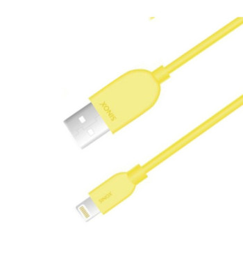 Sinox iMedia Lightning kabel m/original Apple chip. 2m. Gul