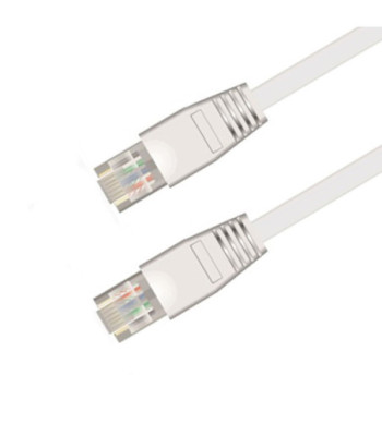 Sinox iMedia FTP Cat6 flat kabel. 2m. Hvid