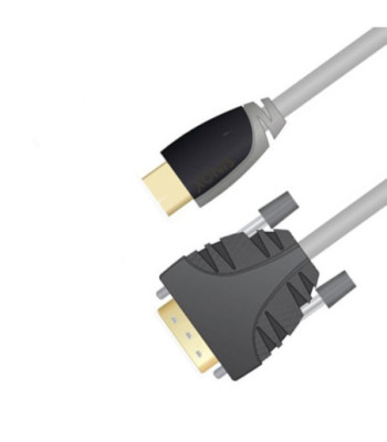 Sinox HDMI til DVI kabel. 5m. Grå/sort
