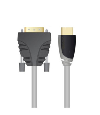 Sinox HDMI til DVI kabel. 5m. Grå/sort