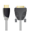 Sinox HDMI til DVI kabel. 5m. Grå/sort