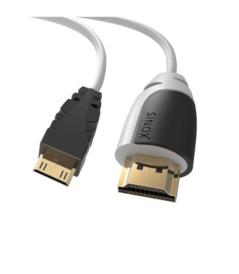 Sinox HDMI til Mini HDMI kabel. 1m. Grå/sort