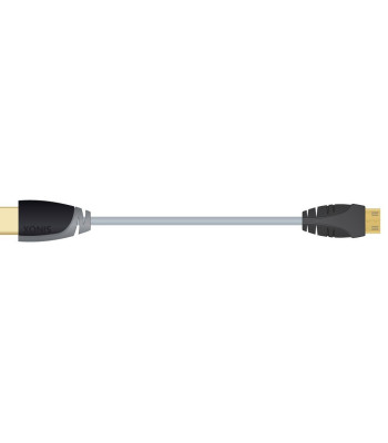 Sinox HDMI til Mini HDMI kabel. 1m. Grå/sort