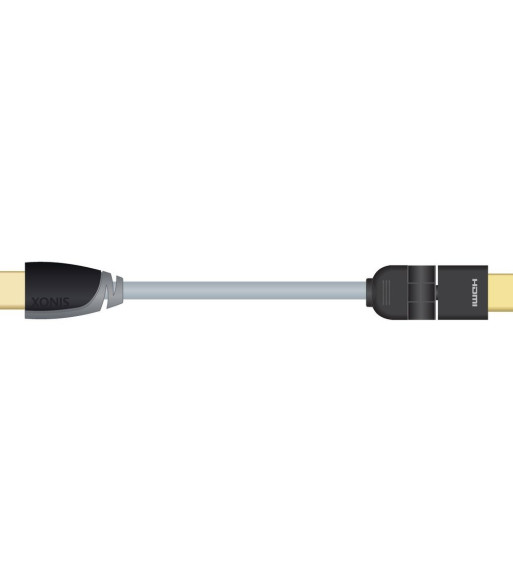 Sinox HDMI kabel m/Ethernet. 1m. Grå/sort Sinox HDMI kabel m/Ethernet. 1m. Grå/sort