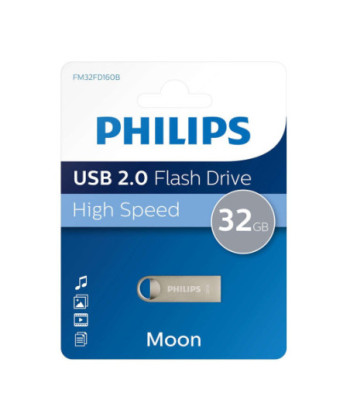 Philips USB Flash Drive 32GB. Moon edition 2.0. Vintage silver