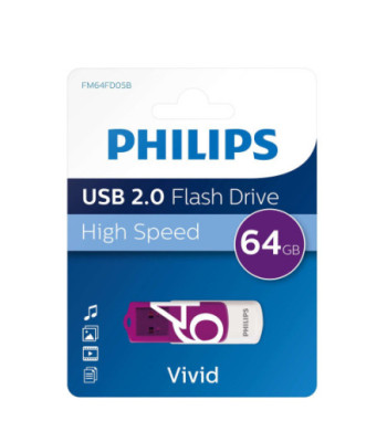 Philips USB Flash Drive. 64GB. Vivid Edition 2.0