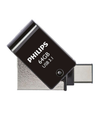 Philips USB Flash Drive 2-i-1. 64GB. USB 3.1 - USB C