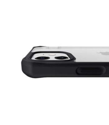 ITSKINS HYBRID SOLID cover til iPhone 12 mini®. Sort og gennemsigtig