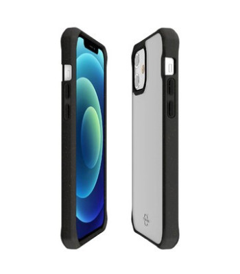 ITSKINS FERONIABIO PURE cover til iPhone 12 mini®. Sort og gennemsigtig