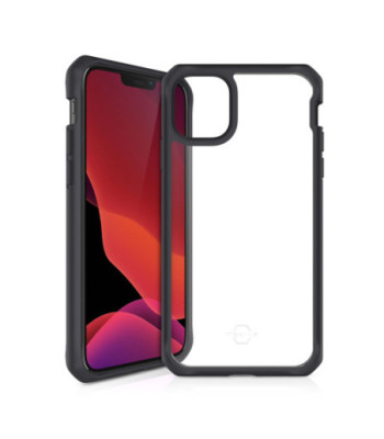 ITSKINS HYBRID SOLID cover til iPhone 12 Pro Max®. Sort og gennemsigtig