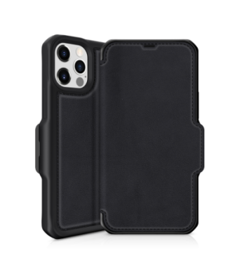 ITSKINS HYBRID FOLIO cover til iPhone 12 Pro Max®. Sort med genanvendt læder