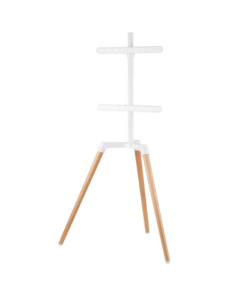 Sinox Tripod TV gulvstand med drejbar top. 50"-65". Lyst træ/hvid