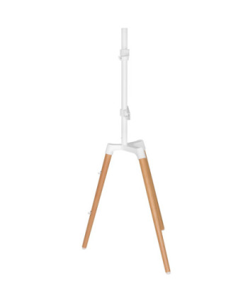 Sinox Tripod TV gulvstand med drejbar top. 50"-65". Lyst træ/hvid