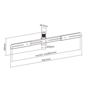 Sinox Soundbar beslag. Sort