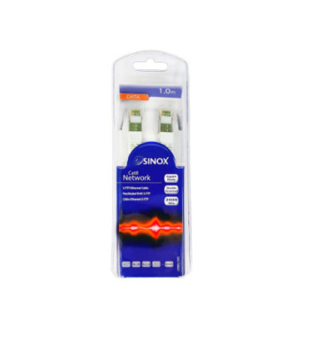 Sinox S-FTP Cat8 netværkskabel. 1m. Hvid