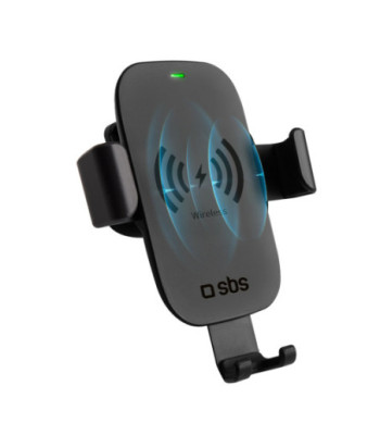 SBS mobilholder til biler med trådløs opladning. Sort