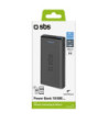 SBS hurtigtopladende powerbank. 10,000 mAh. Sort