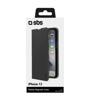 SBS Book Wallet Lite cover til iPhone 14 / 13®. Sort