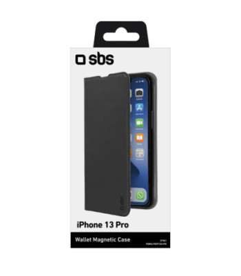 SBS Book Wallet Lite cover til iPhone 13 Pro®. Sort