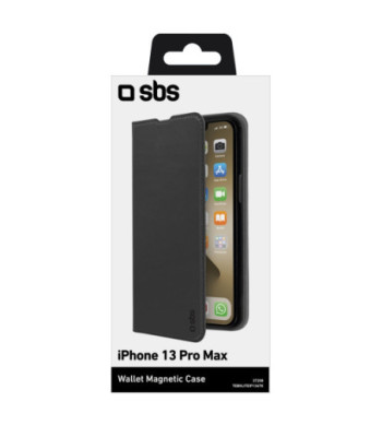 SBS Book Wallet Lite cover til iPhone 13 Pro Max®. Sort