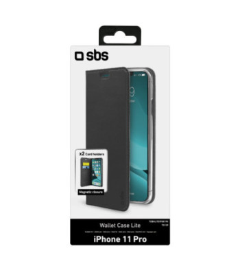 SBS Book Wallet Lite cover til iPhone 11 Pro®. Sort
