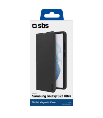 SBS Book Wallet Lite cover til Samsung Galaxy S22 Ultra®. Sort