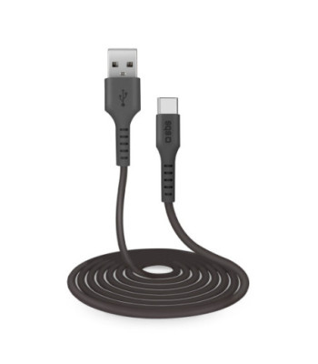 SBS data- og opladningskabel USB 2.0 - USB C. 3m. Sort