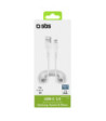 SBS data- og opladning spiralkabel USB 2.0 - USB C. 17-100cm. Hvid