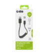 SBS data- og opladning spiralkabel USB 2.0 - USB C. 17-50cm. Sort