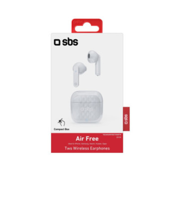 SBS Air Free TWS trådløse høretelefoner. Hvid